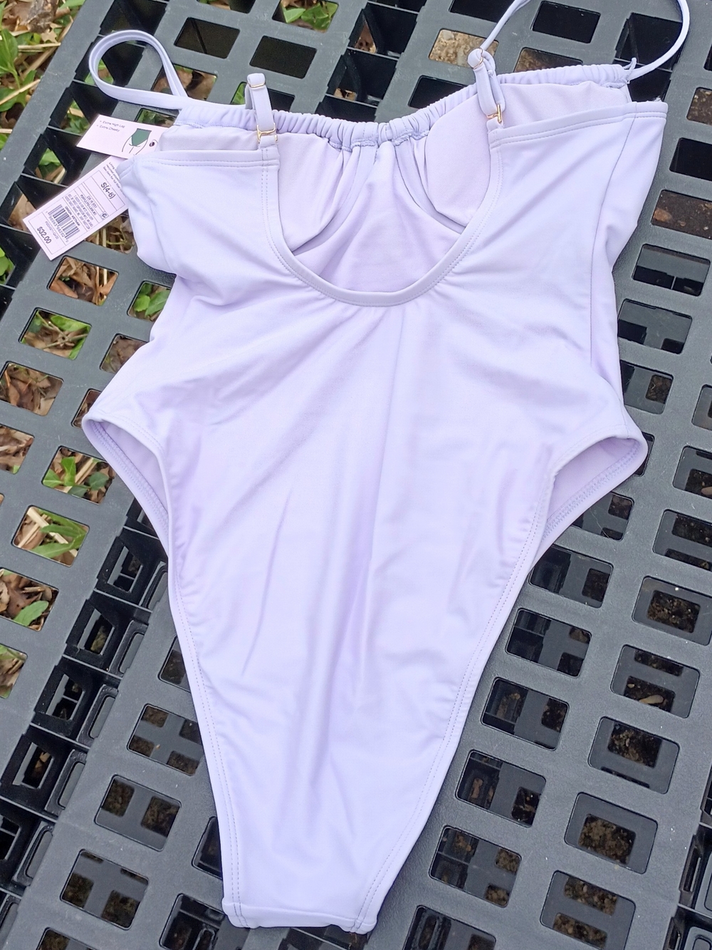 wild fable Lavender Tie-Front One-Piece Swimsuit NWT - Picture 4 of 10